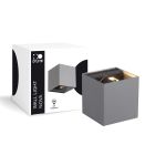 D'Lite Wall Light Nova Grey Up & Down 4.9W 480lm - 830 Warm White | IP54 - Adjustable Beam Angle